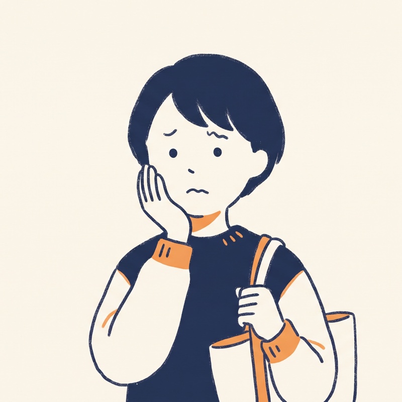 悩んでいる人のイラスト